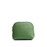 Watercress Mini | Compact leather pouch with top zipper