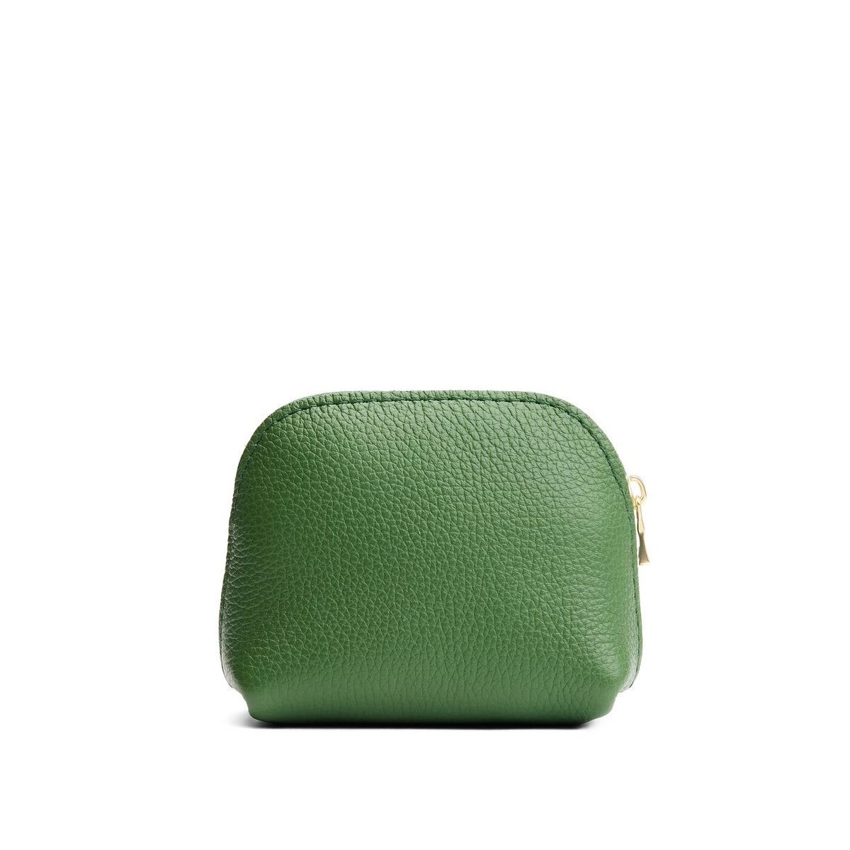 Watercress*Mini | Compact leather pouch with top zipper