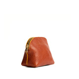 Sienna Mini | Compact leather pouch with top zipper