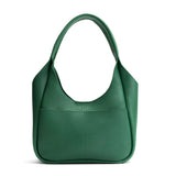 Bacalar Medium | U-shaped, flat-bottomed leather shoulder bag with two outside pockets