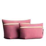 Foxglove | Two large leather makeup bags with zipper