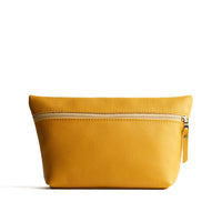 Sunshine*Extra Large | Large leather makeup bag with zipper