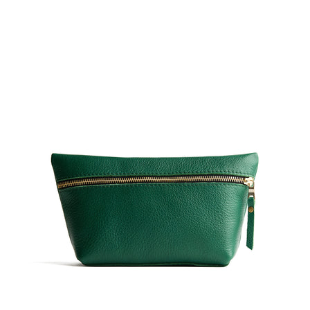 Bacalar*Extra Large | Large leather makeup bag with zipper
