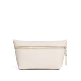 Bone Large | Large leather makeup bag with zipper