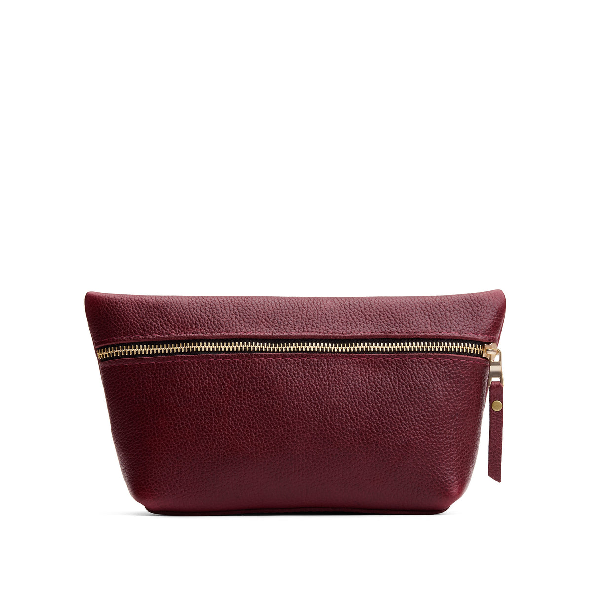 Cabernet*Large | Large leather makeup bag with zipper