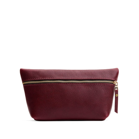 Cabernet*Large | Large leather makeup bag with zipper