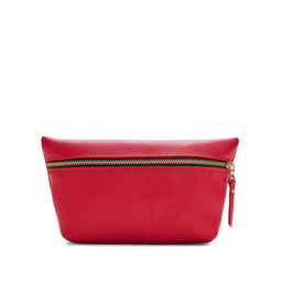 Cherry*Large | Large leather makeup bag with zipper