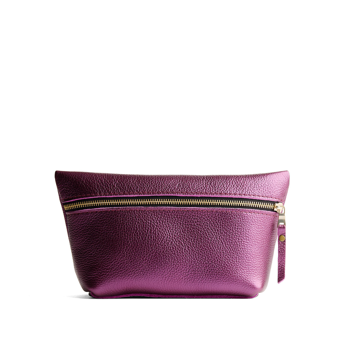 Ultra Violet*Large | Large leather makeup bag with zipper