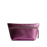 Ultra Violet Large | Large leather makeup bag with zipper