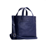 Cobalt Classic | Midsize crossbody tote with handles and a pocket