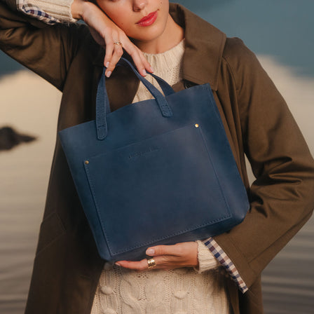 Deep Water*Classic | Midsize crossbody tote with handles and a pocket