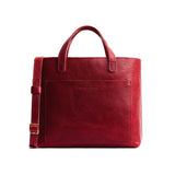 Chili Red Zipper | Midsize crossbody tote with handles and a pocket
