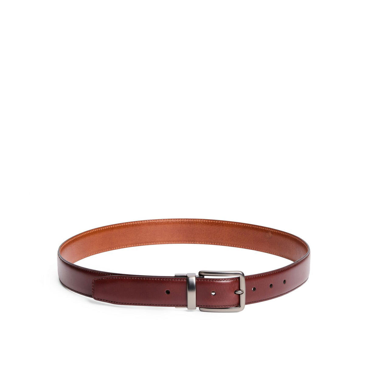 Pecan Amber | Belt showing dark brown side