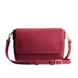 Berry Good Medium | Side by Side of both sizes of Leather Crossbody Bag with Magnetic Messenger Bag Closure