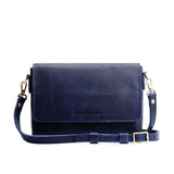 Cobalt Medium | Leather Crossbody Bag with Magnetic Messenger Bag Closure