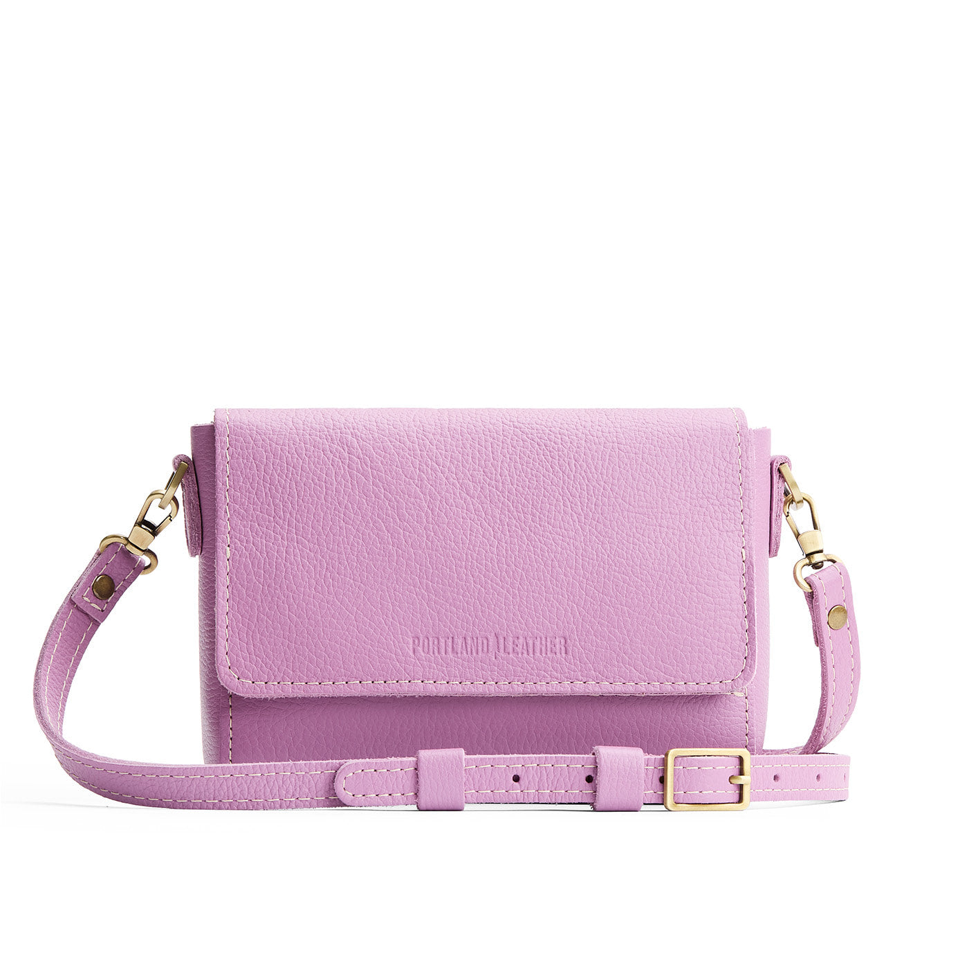 Calla Lily*Mini | Leather Crossbody Bag with Magnetic Messenger Bag 