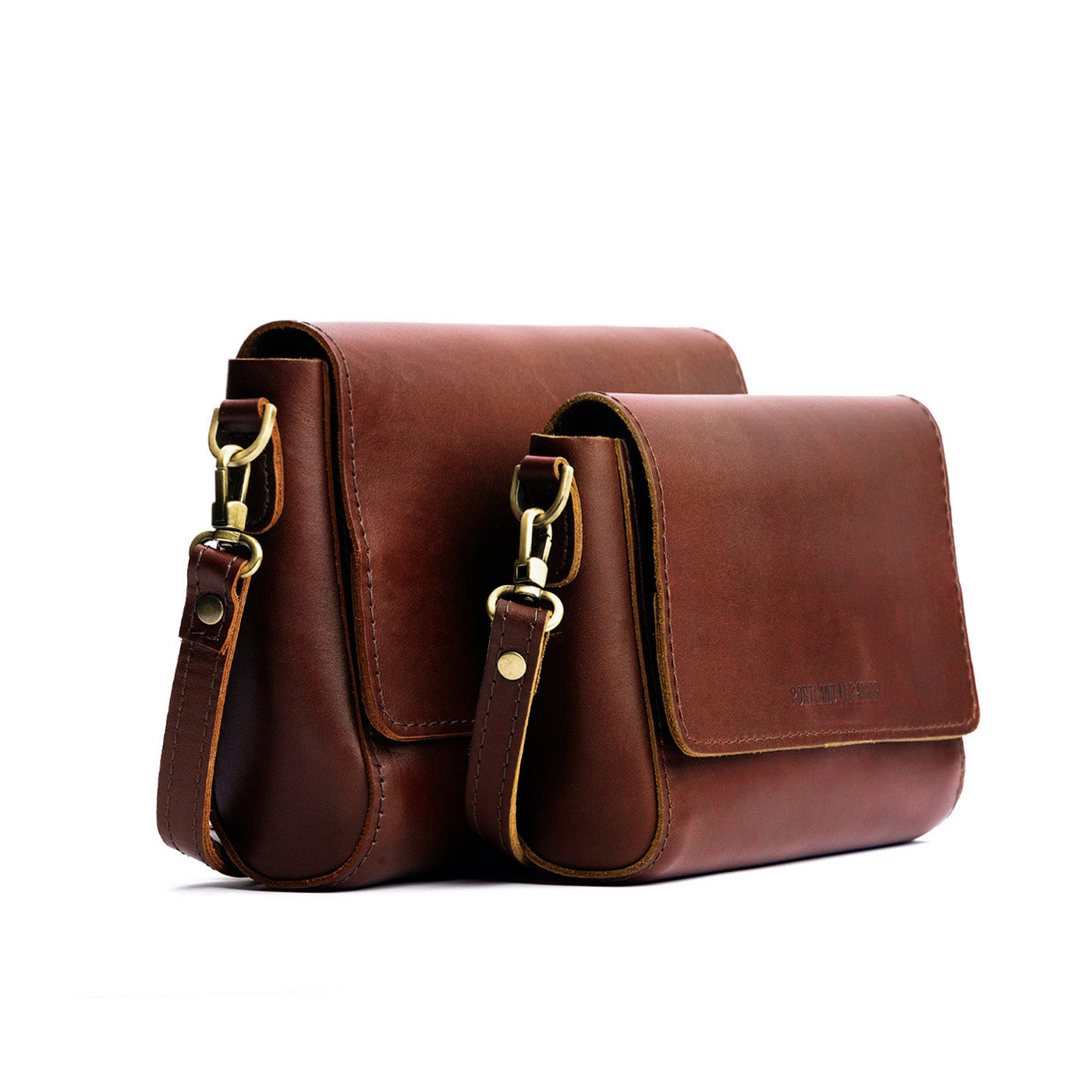 Cross Body Brown Leather Messenger Bag Women's Vintage