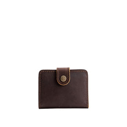 Grizzly | Small leather wallet with snap closed