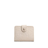 Jasmine | Small leather wallet with snap closed