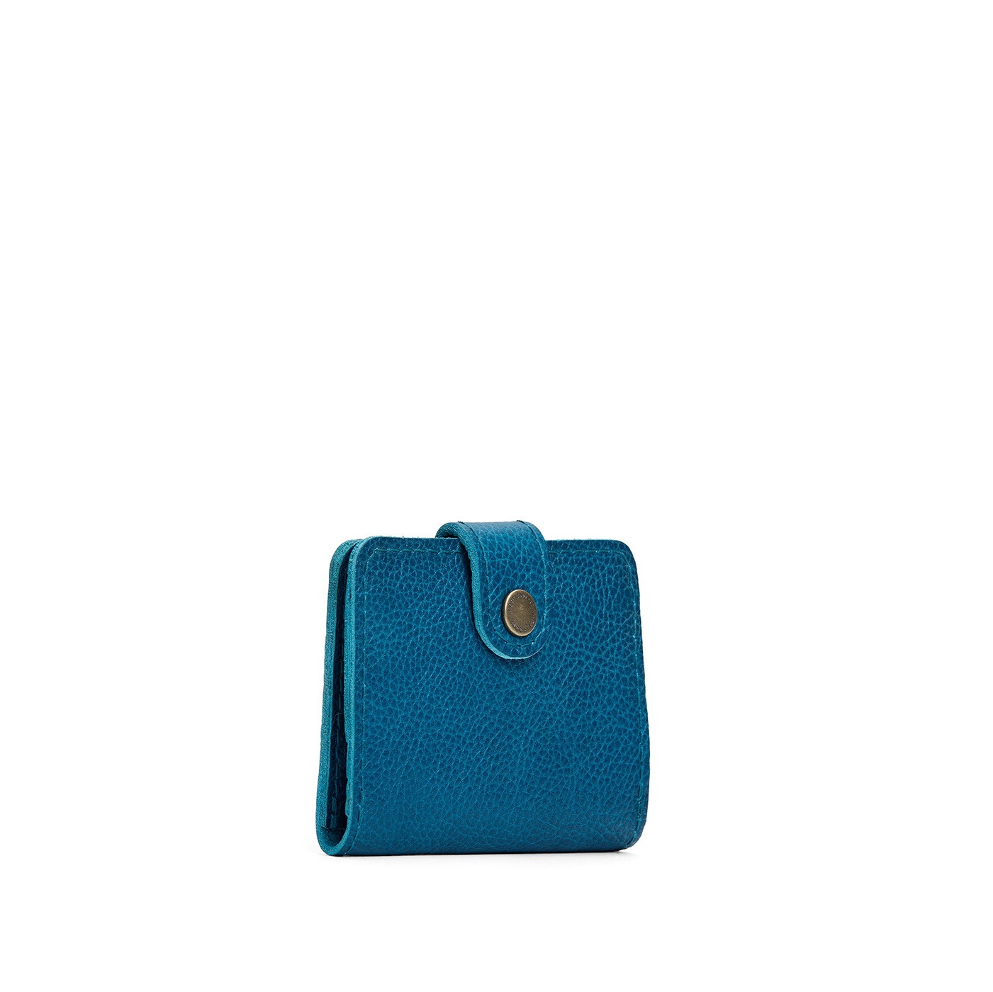 Planetary | Small leather wallet with snap closure
