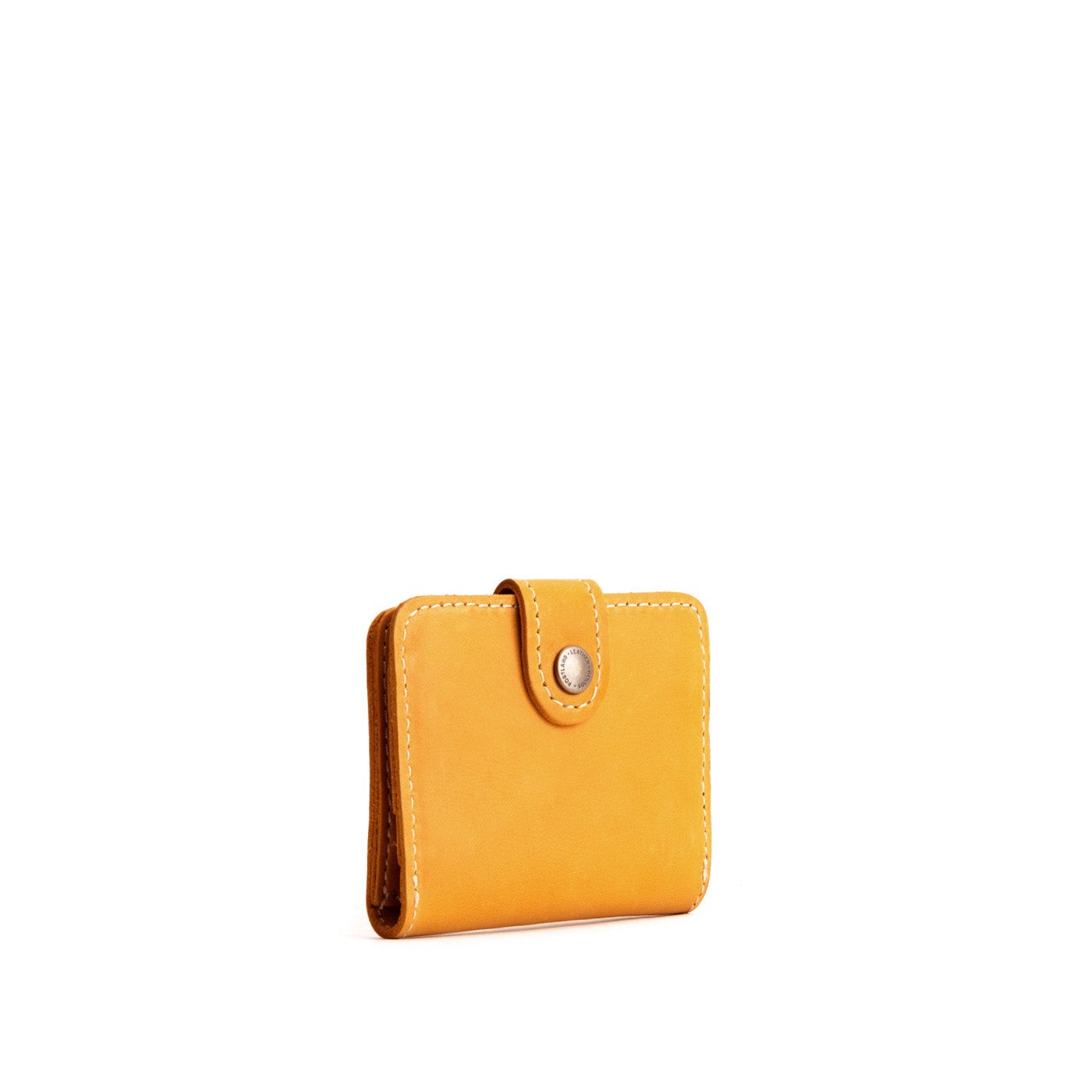 Sunflower | Small leather wallet with snap closed