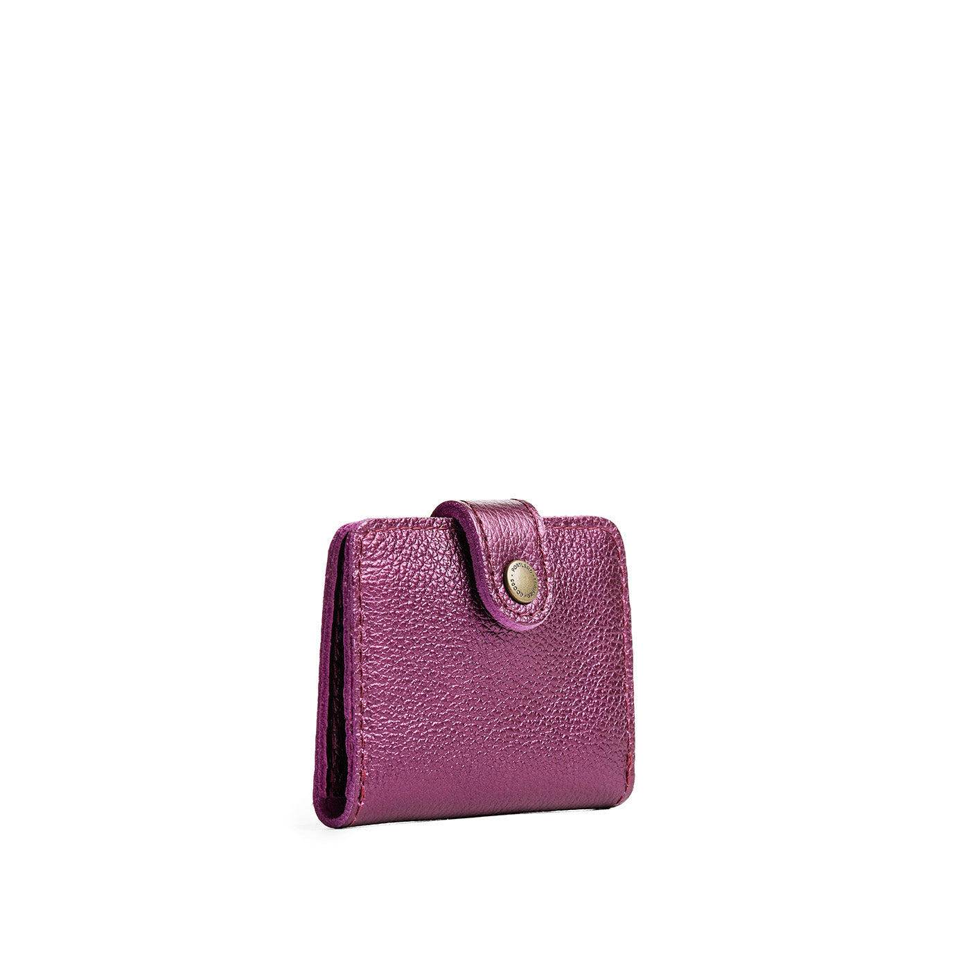 Ultraviolet | Small leather wallet with snap closed