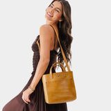 Mango Classic | Crossbody tote bag with snap closure and front pocket