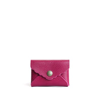 Cosmo | Small leather wallet with scalloped edge