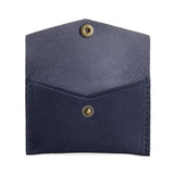 Alaska Blue | Small leather envelope card wallet with snap closure