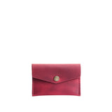 Anemone | Small leather card wallet with snap closure