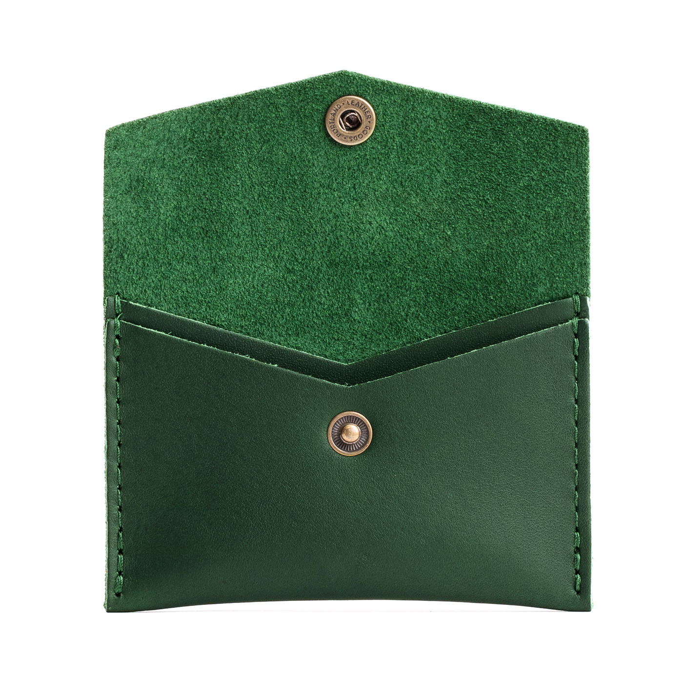 Aruba | Small leather card wallet with snap closure