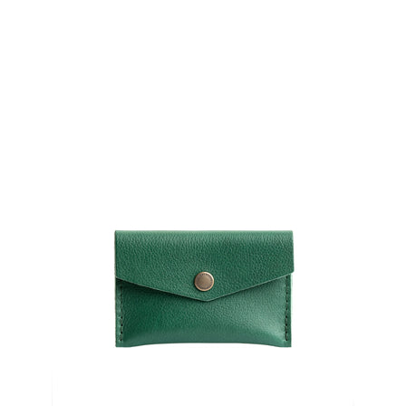 Bacalar | Small leather envelope card wallet with snap closure
