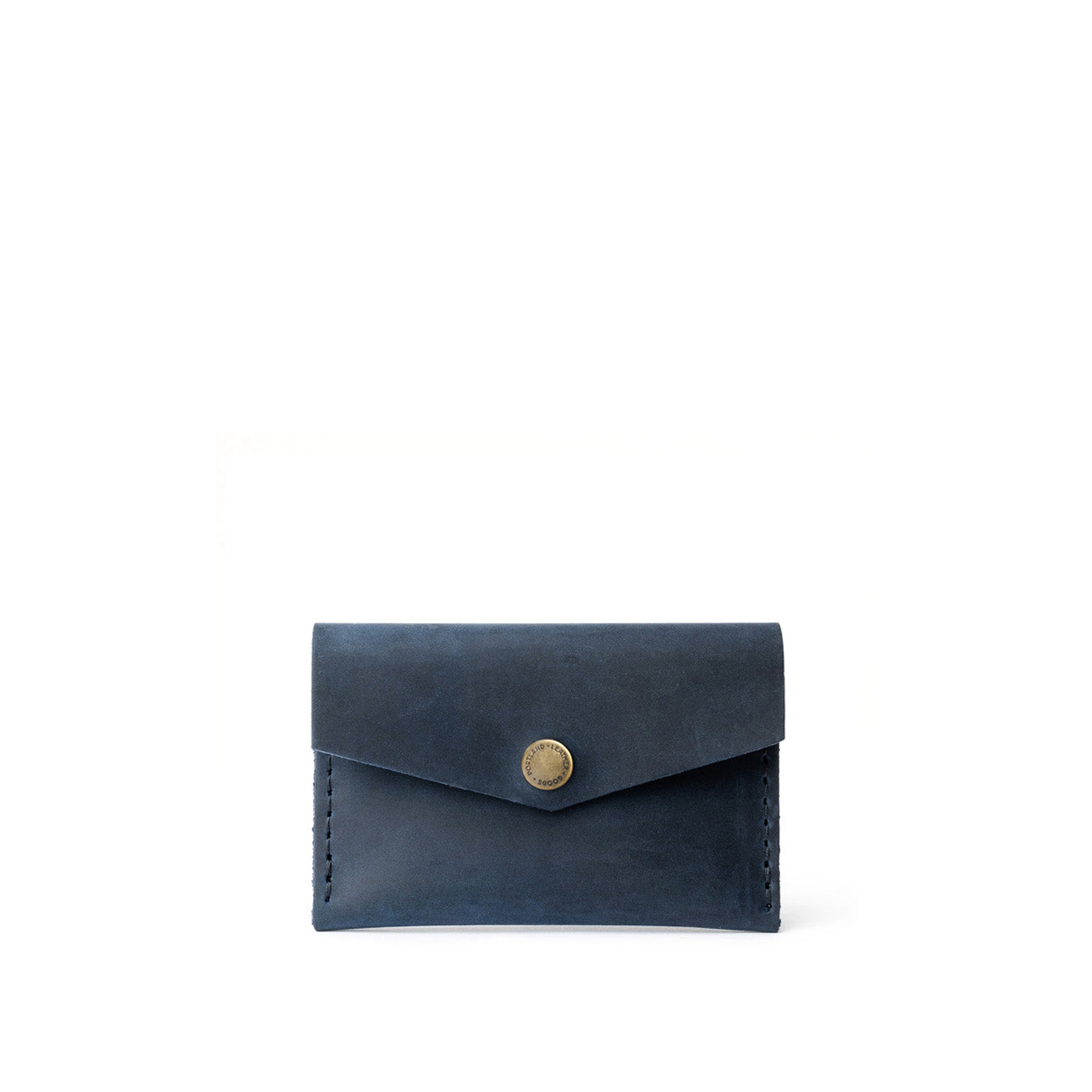 Deep Water | Small leather card wallet with snap closure 