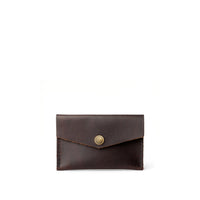 Grizzly | Small leather envelope card wallet with snap closure