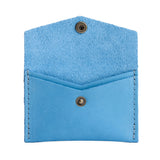 Iceberg Blue | Small leather card wallet with snap closure