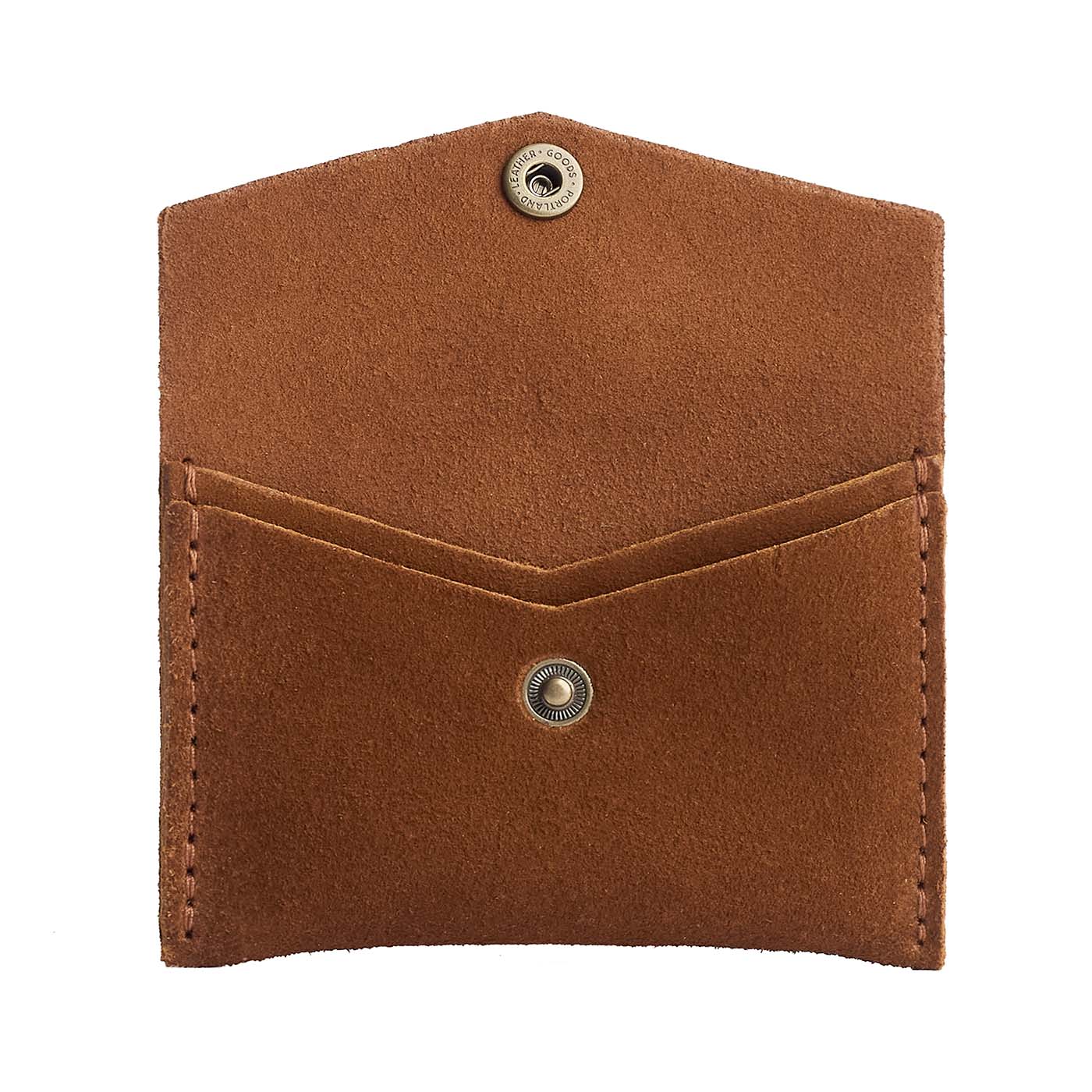 Jackson | Small leather envelope card wallet with snap closure