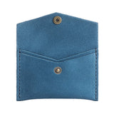 Mariner Blue | Small leather envelope card wallet with snap closure