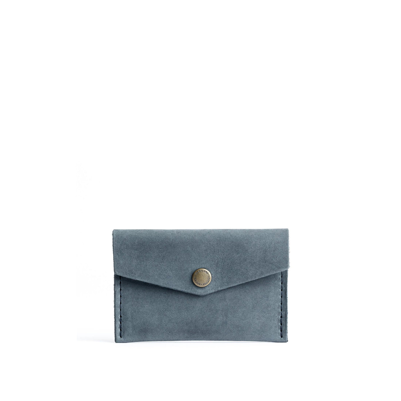 Storm | Small leather card wallet with snap closure