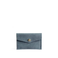 Storm | Small leather card wallet with snap closure