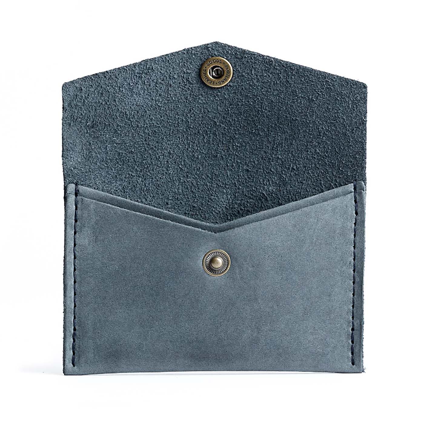 Storm | Small leather card wallet with snap closure
