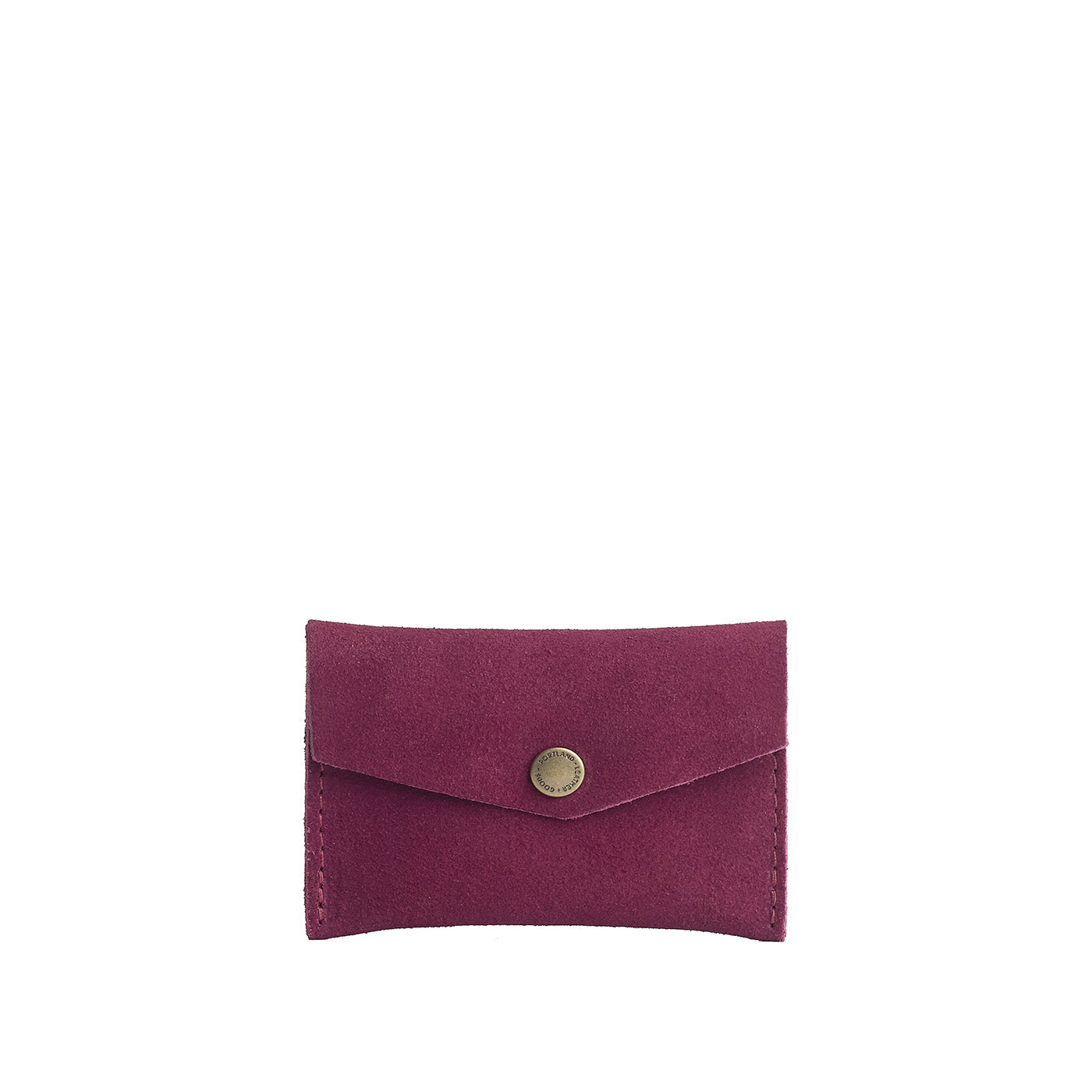 Superbloom | Small leather envelope card wallet with snap closure