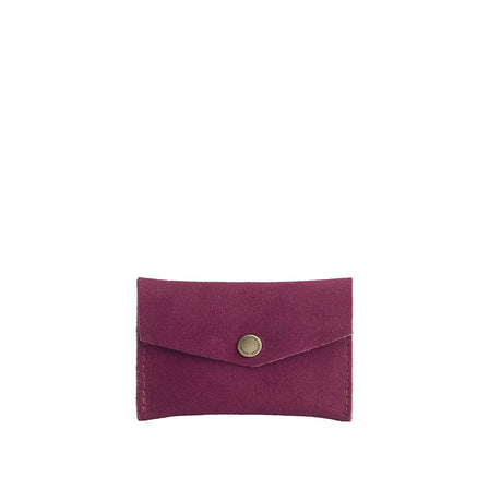 Superbloom | Small leather envelope card wallet with snap closure