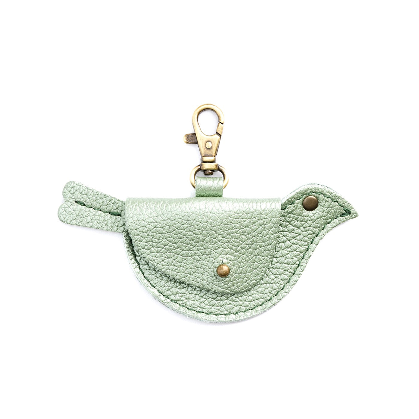 Beetle | Bird shaped pouch with button closure and lobster clasp