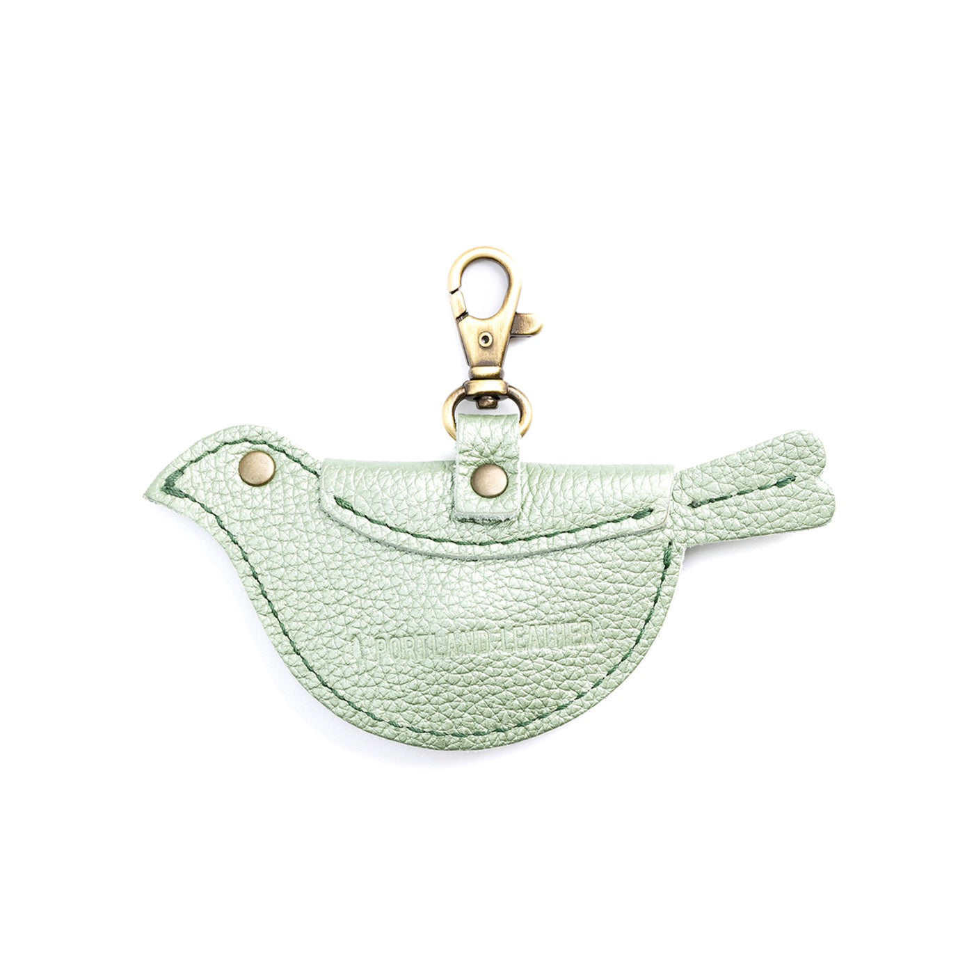 Beetle | Bird shaped pouch with button closure and lobster clasp