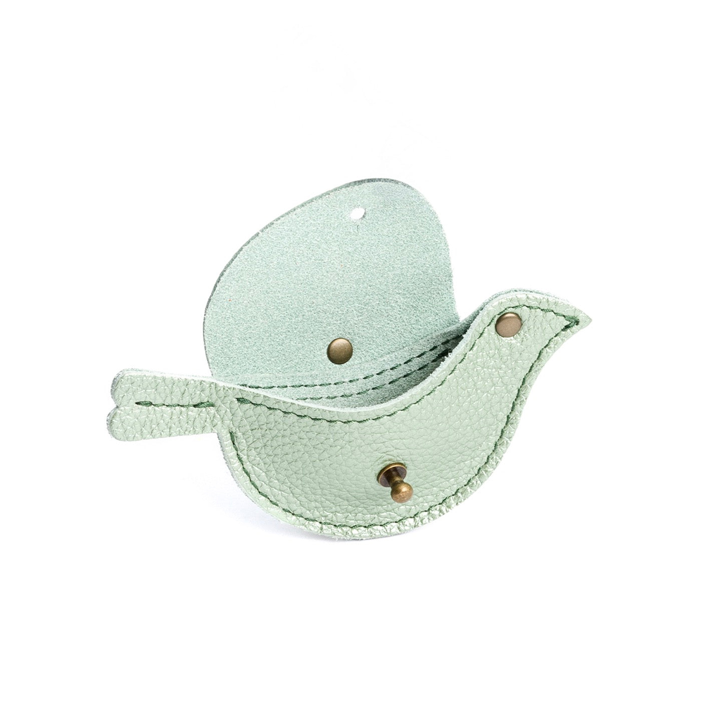 Beetle | Bird shaped pouch with button closure and lobster clasp