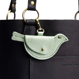 Beetle | Bird shaped pouch with button closure and lobster clasp