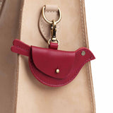 Berry Good | Bird shaped pouch with button closure and lobster clasp