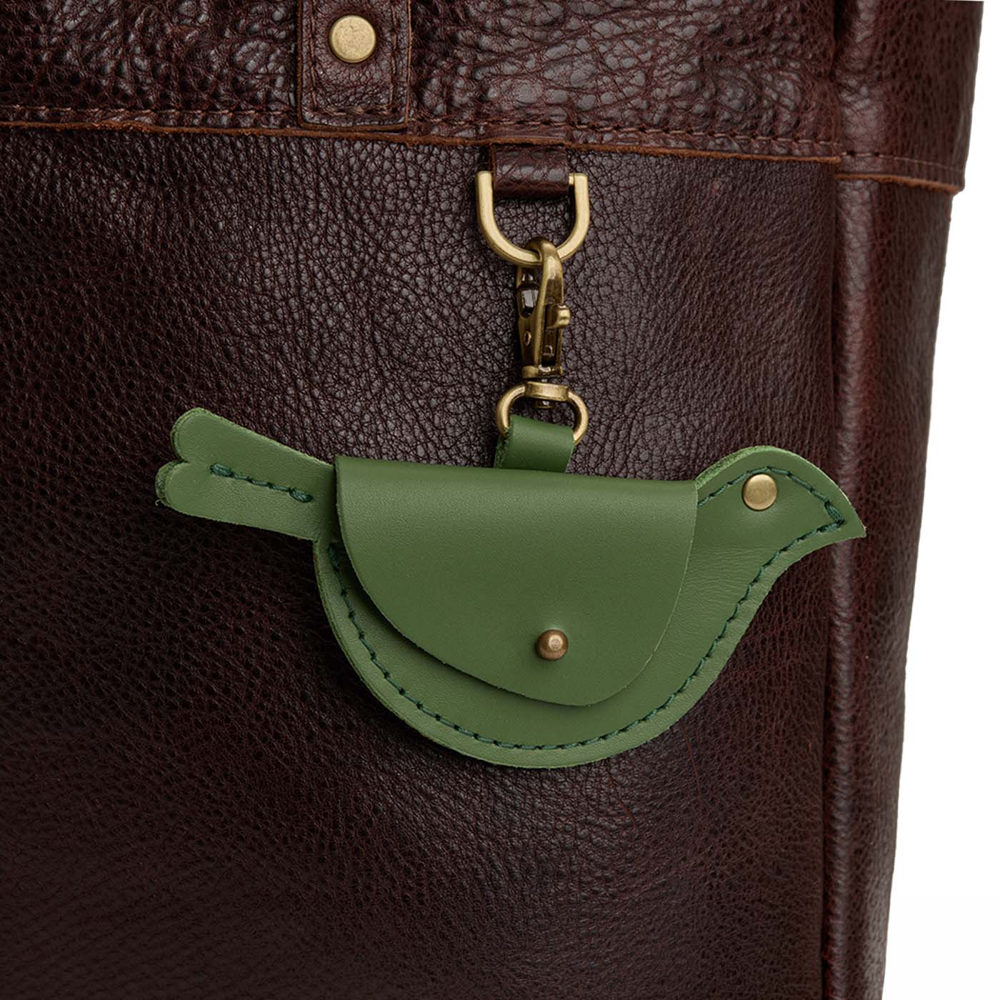 Cactus | Bird shaped pouch with button closure and lobster clasp