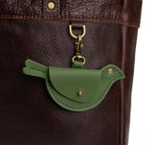 Cactus | Bird shaped pouch with button closure and lobster clasp