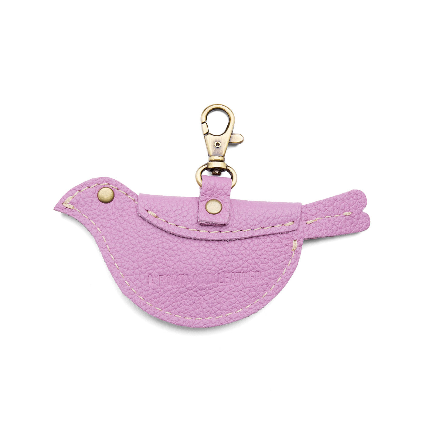Calla Lily | Bird shaped pouch with button closure and lobster clasp